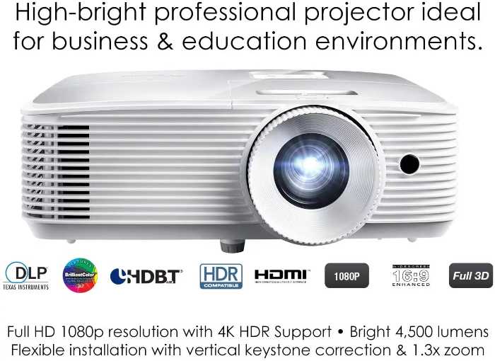 Optoma EH412 1080P DLP Professional Projector